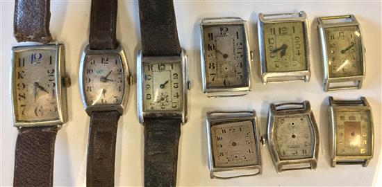 9 Art Deco gentlemans watches(-)